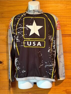 Weimostar Men’s USA Star Cycling Full Zip Jersey Shirt Extra Large XL NWT Biking